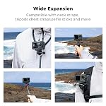 K&F Concept 2 Adaptateur de libération rapide magnétique de paquet pour DJI Osmo Action , Support de base d'extension en plastique avec 1/4" Adaptateur de montage boucle rapide pour DJI Action Osmo 5 Pro, Décision 4/3 360 PP05