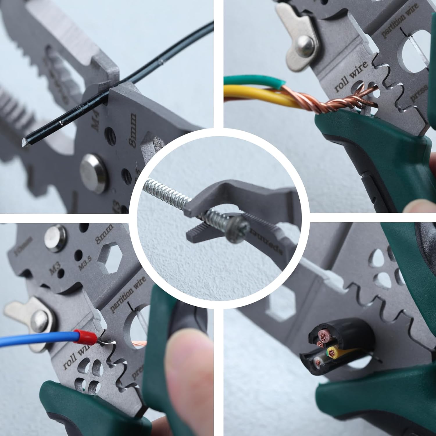 10-IN-1 Multifunctional Wire Stripper Crimper Wire Stripper Crimping Tool Cable Crimper Crimping Professional Electrical Stripping Hand