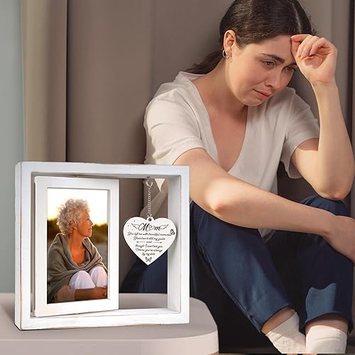 Miniatura 3 de Regalos conmemorativos para la pérdida de mamá, marco de fotos de memoria amorosa, regalo de condolencias duradero, recuerdo elegante para madre