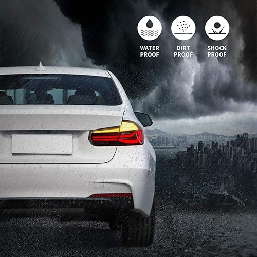 Miniatura 8 de YUANZHENG Luces traseras secuenciales LED para BMW F30 F80 320i 328i 335i Sedan 6 generación 2013 2014 2015 2016 2017 2018 con DRL de fibra óptica