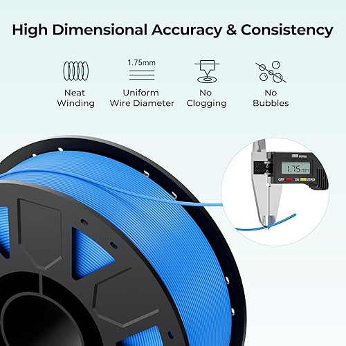Miniatura 4 de Creality Filamento para impresora 3D de 0.069 pulgadas, filamento PLA Ender sin enredos, impresión suave sin obstrucciones, sin deformación, se