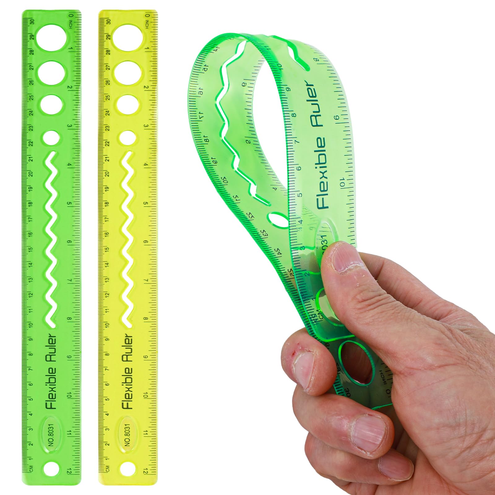 Green Flex Ruler Snapklik.com : Grevosea 2 Pcs Flexible Rulers, 12 Inch Plastic Ruler