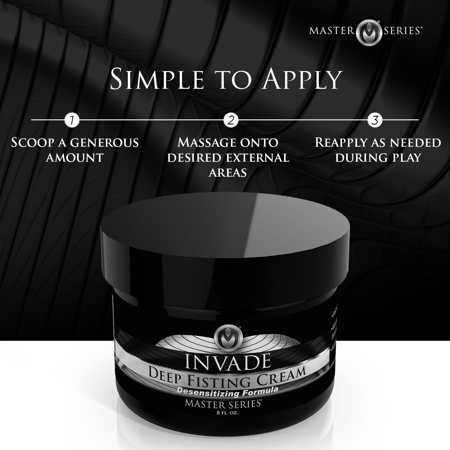 Invade Deep Fisting Cream 8oz – Ultra Lubricating Anal Cream with 5% Benzocaine for Relaxation and Comfort During Deep Penetration