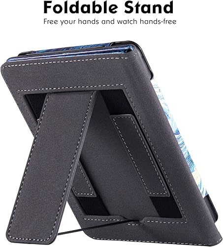 Miniatura 4 de BOZHUORUI Funda con soporte para Kindle Paperwhite de 6.8" (11 generación - 2021) y Kindle Paperwhite Signature Edition, funda de piel sintética con