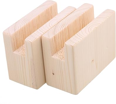Etfbuy 2PCS Width Groove Wood Bed Desk Risers Lifter Table Cube Furniture Storage Groove for Sofa