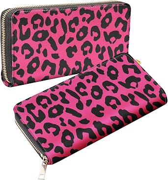 WIRESTER PU Leather Clutch Purse Card Holder Wallet, Zip Around Long Wallet for Women