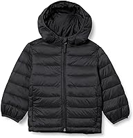 Vista 11 de Yaxa Essentials Chaqueta acolchada con capucha ligera y resistente al agua para niños y niños pequeños, con aislamiento