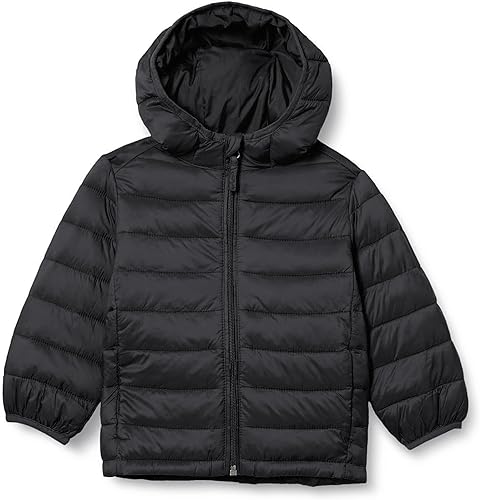 Miniatura 11 de Yaxa Essentials Chaqueta acolchada con capucha ligera y resistente al agua para niños y niños pequeños, con aislamiento