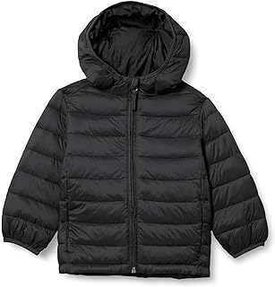 Amazon Essentials Boys and Toddlers' Lightweight Water-Resistant Packable Hooded Insulated Puffer Jacket