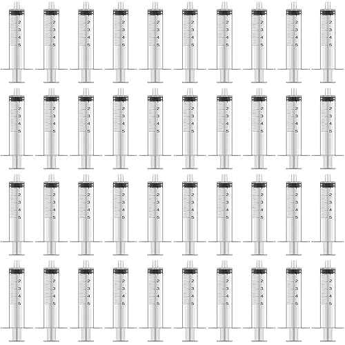 Vista 14 de 50 jeringas de plástico de 0.1 fl oz y 3 cc, sin aguja, para mascotas, oral, rellenar, aplicar aceite o pegamento, medir o transferir pequeñas