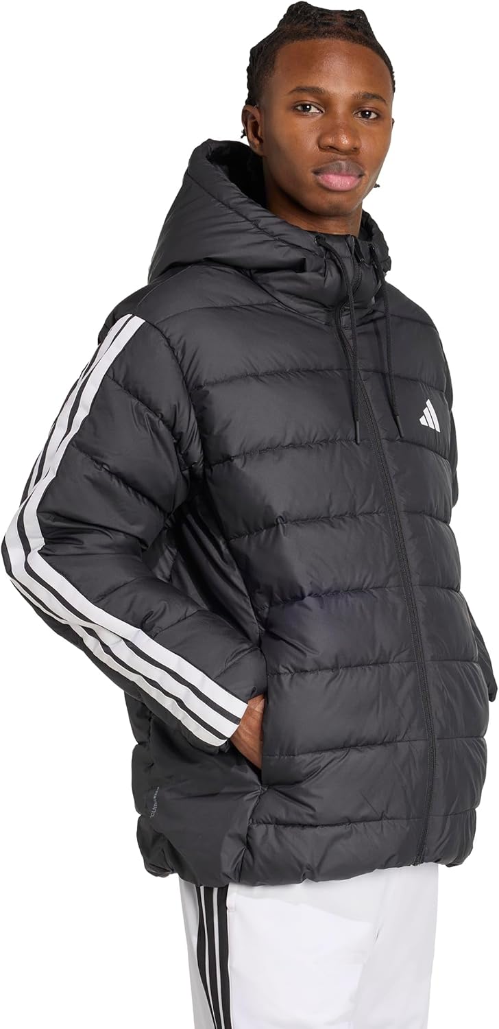 adidas mens Essentials 3-stripes Synthetic Down Jacket - Image 2
