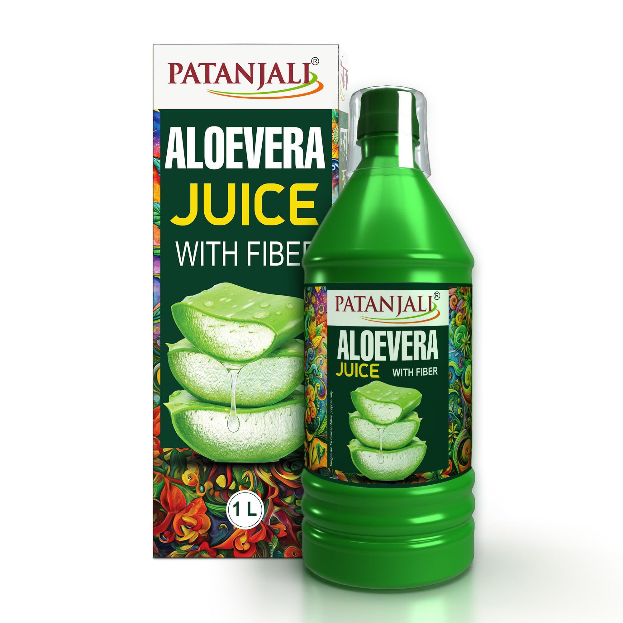 Patanjali Aloe Vera Juice with Fiber, Immunity Booster, Natural Indian Ayurvedic Drink, Gives Glowing Skin, Promotes Hair Growth, Rich in Dietary Fiber - 1L-image-21