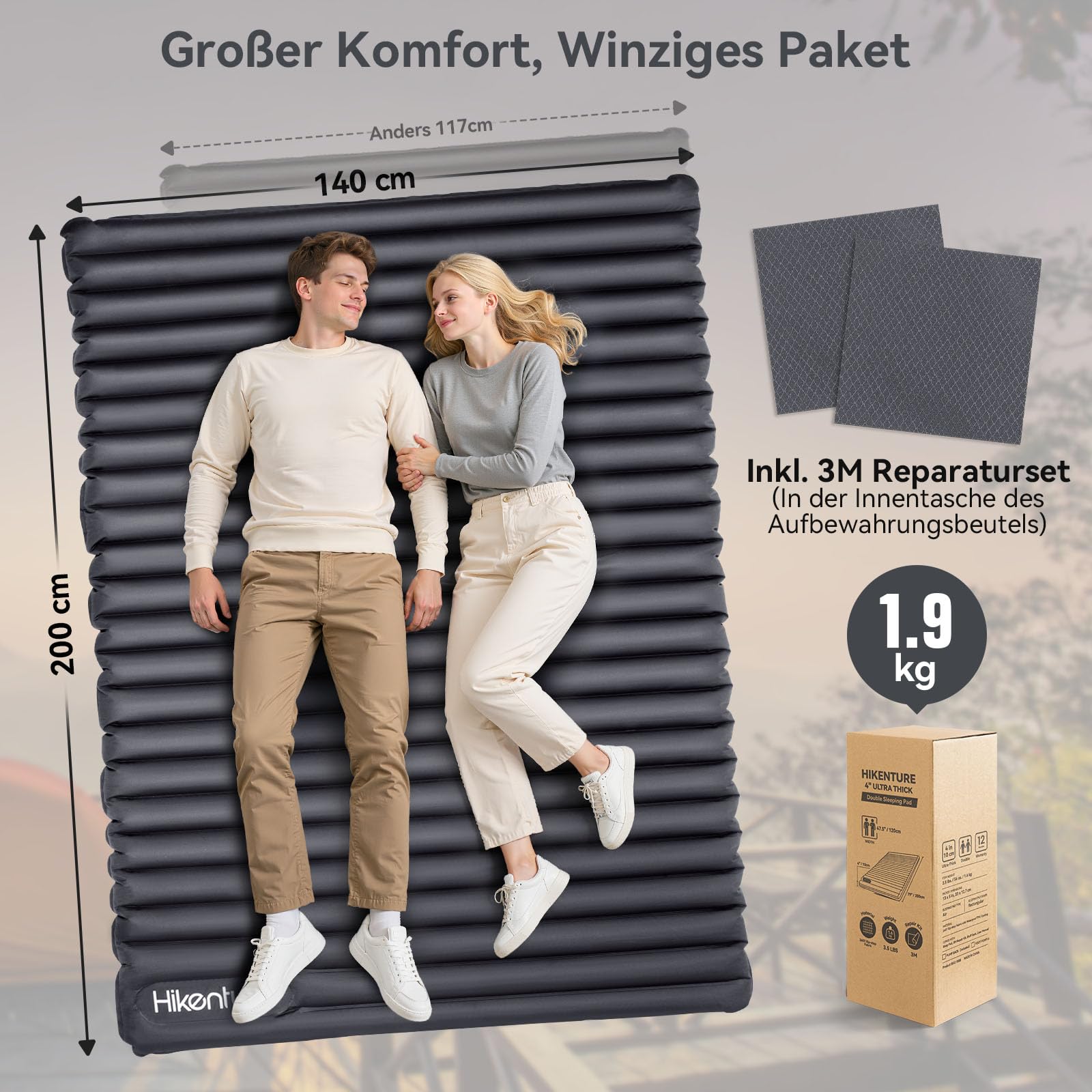 Materasso Gonfiabile Naturehike Materasso Ad Aria Autogonfiabile Da Campeggio Pieghevole Impermeabile 5 Cm Di Spessore Tappetino Per Dormire Autogonfiabile Tappetino Da Campeggio Per Escursionismo Materassino Autogonfiante - Foto 3