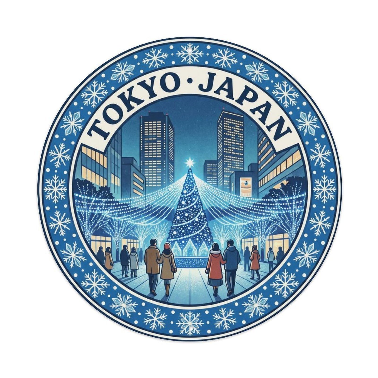 Tokyo Shiodome Sapphire City Landmark Street Market Metal Tin Sign
