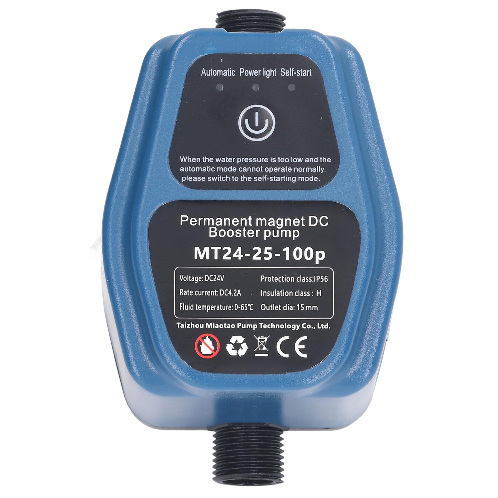 Bomba de refuerzo de presión de agua, 100 W, 24 V, sensor inteligente automático, bomba de refuerzo de calentador de agua doméstico, 25 l/min, para grifo de cocina, ducha fría caliente, jardín