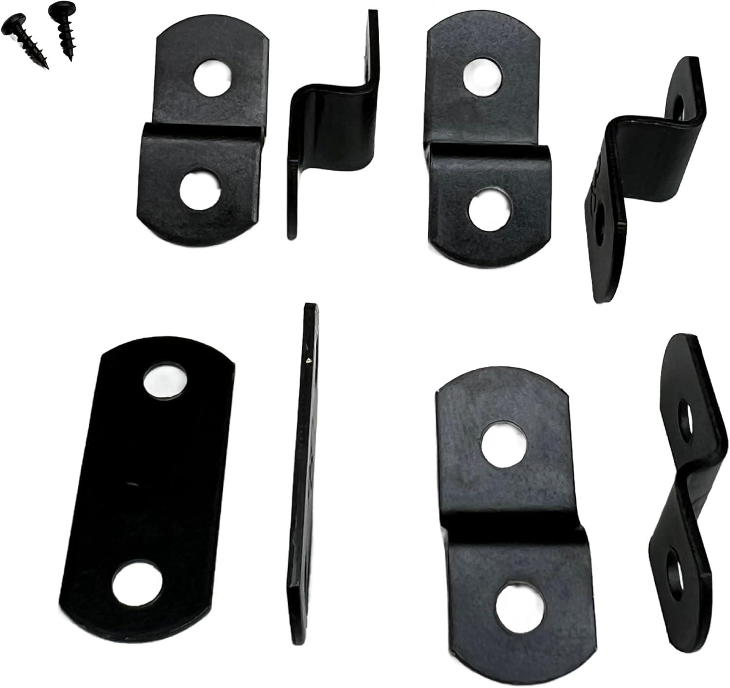 Canvas Clips Black for Picture Framing Screws Included 15 per Pack ( Choose Your Offset 0/0", 1/8", 1/4", 3/8" Size ) by E.H.C. (Starter Bundle All 4 offsets 0 - 3/8")
