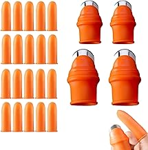 Gartenarbeit Silikon Daumen Messer,Finger Pflanze Obst Pflücken Messer,Garten-Daumenmesser,Separator Garten Werkzeug,Daumenmesser aus Silikon,Silikon Daumenmesser für Bohnen,Tee,Erdbeeren (4 Sätze)