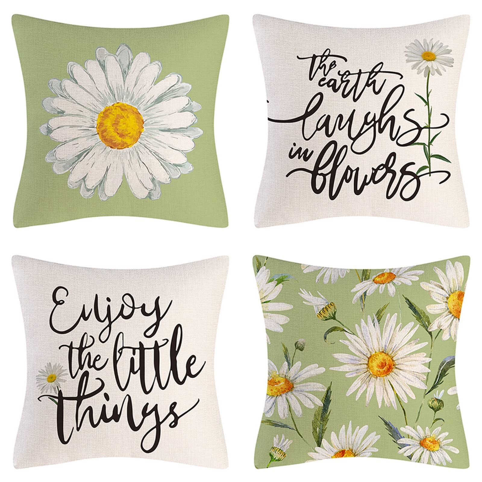Housse coussin 50x50cm lin lot de 4 taie oreiller canapé moutarde