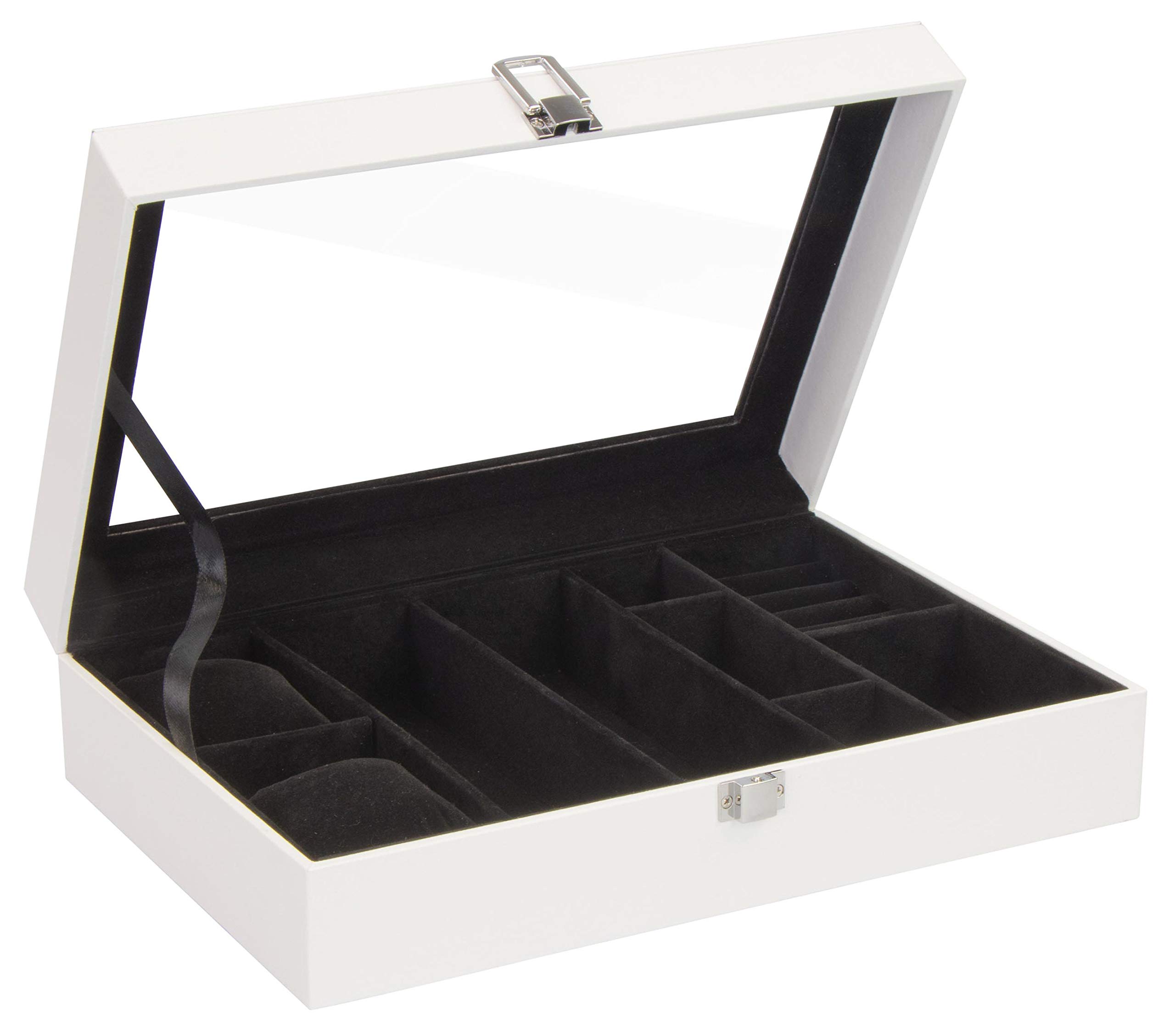 Buy Grind Jewellery Box With 9 Compartments 30 X 20 X 8 Cm White Online buy-grind-jewellery-box-with-9-compartments-30-x-20-x-8-cm-white-online