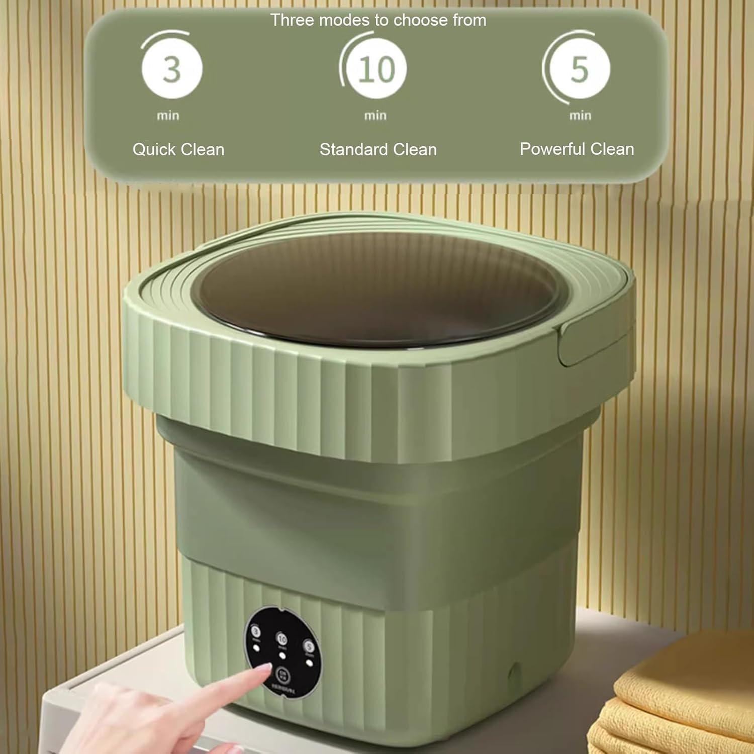 Lavadora portátil, mini lavadora 2 en 1 y secadora giratoria, plegable y plegable, ideal para ropa de bebé, calcetines, ropa interior, prendas delicadas pequeñas, capacidad de 20 L