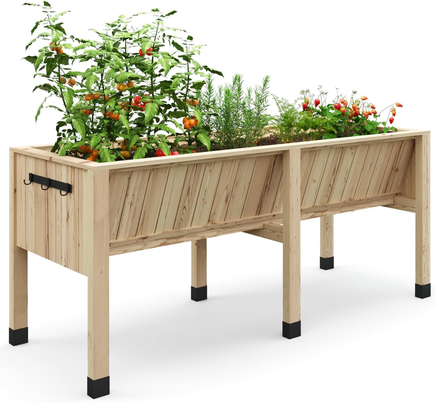Garvee Elevated Wooden Raised Garden Bed Planter