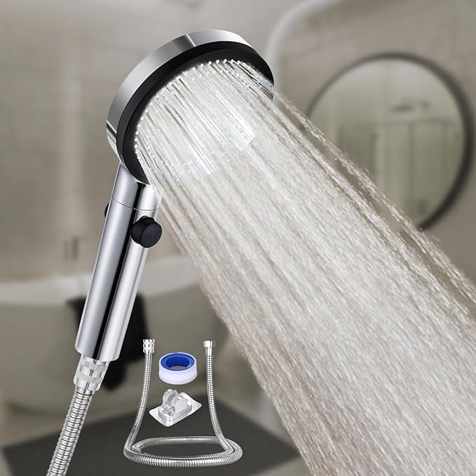 OUOYYO Shower Head with Hand Held Spray, High Pressure High Pressure 5