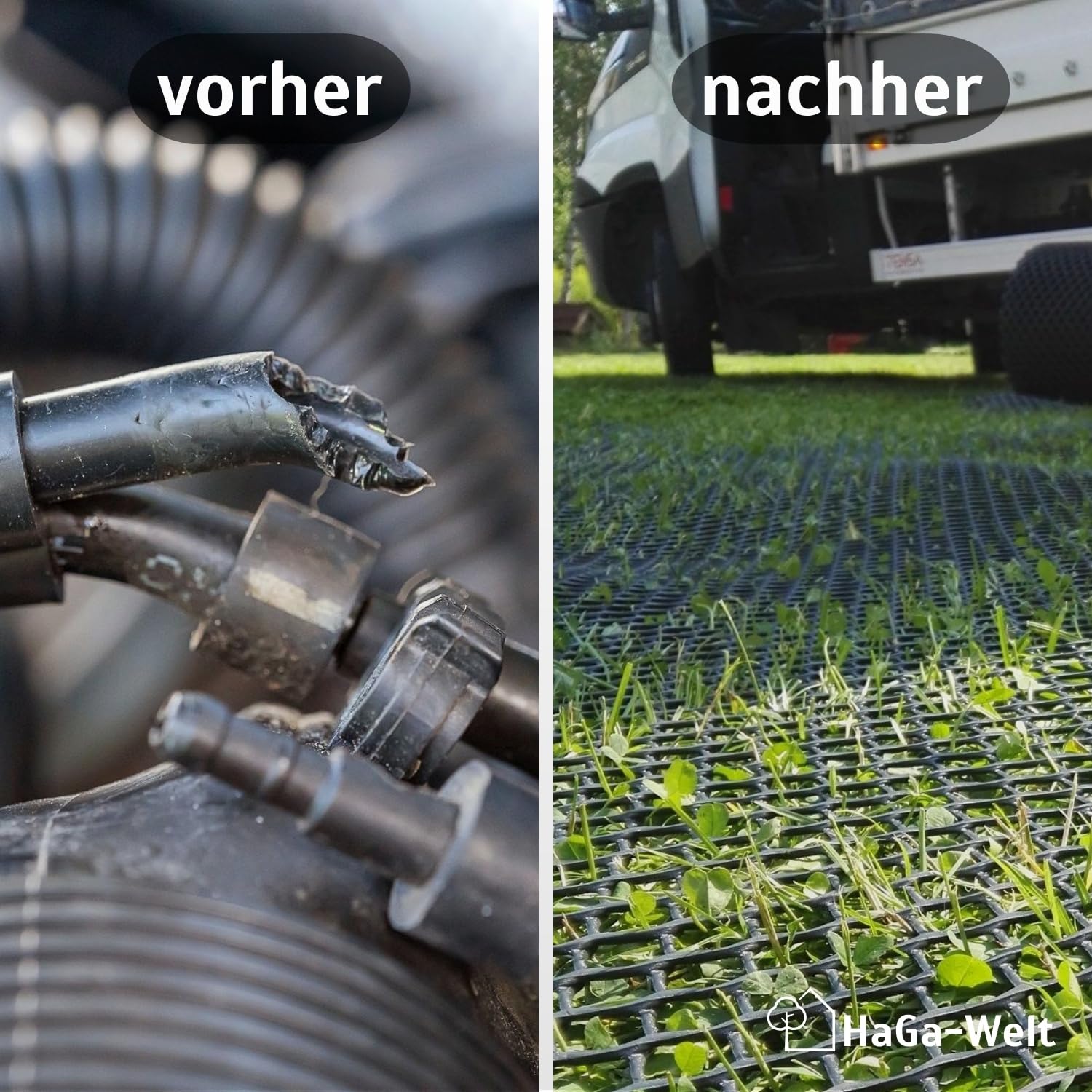 HaGa Mardermatte 2m x 10m – Umweltfreundlicher Marderschreck Auto – Robuster Marderschutz für Auto – Marderabwehr befahrbar