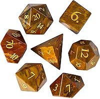 Vista 35 de UDIXI Juego de dados de vidrio prisma, 7 dados de vidrio arcoíris esmerilado para juegos de mesa RPG (prisma arenado)