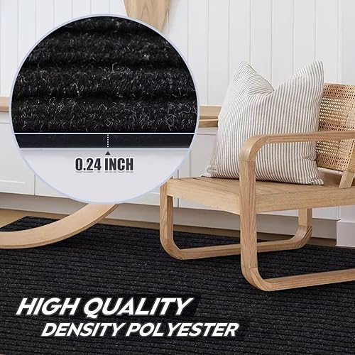 Miniatura 2 de Alfombra de pasillo de 2 x 5 pies para interiores y exteriores, alfombras de área con respaldo de goma antideslizante para pasillo, cocina, entrada,