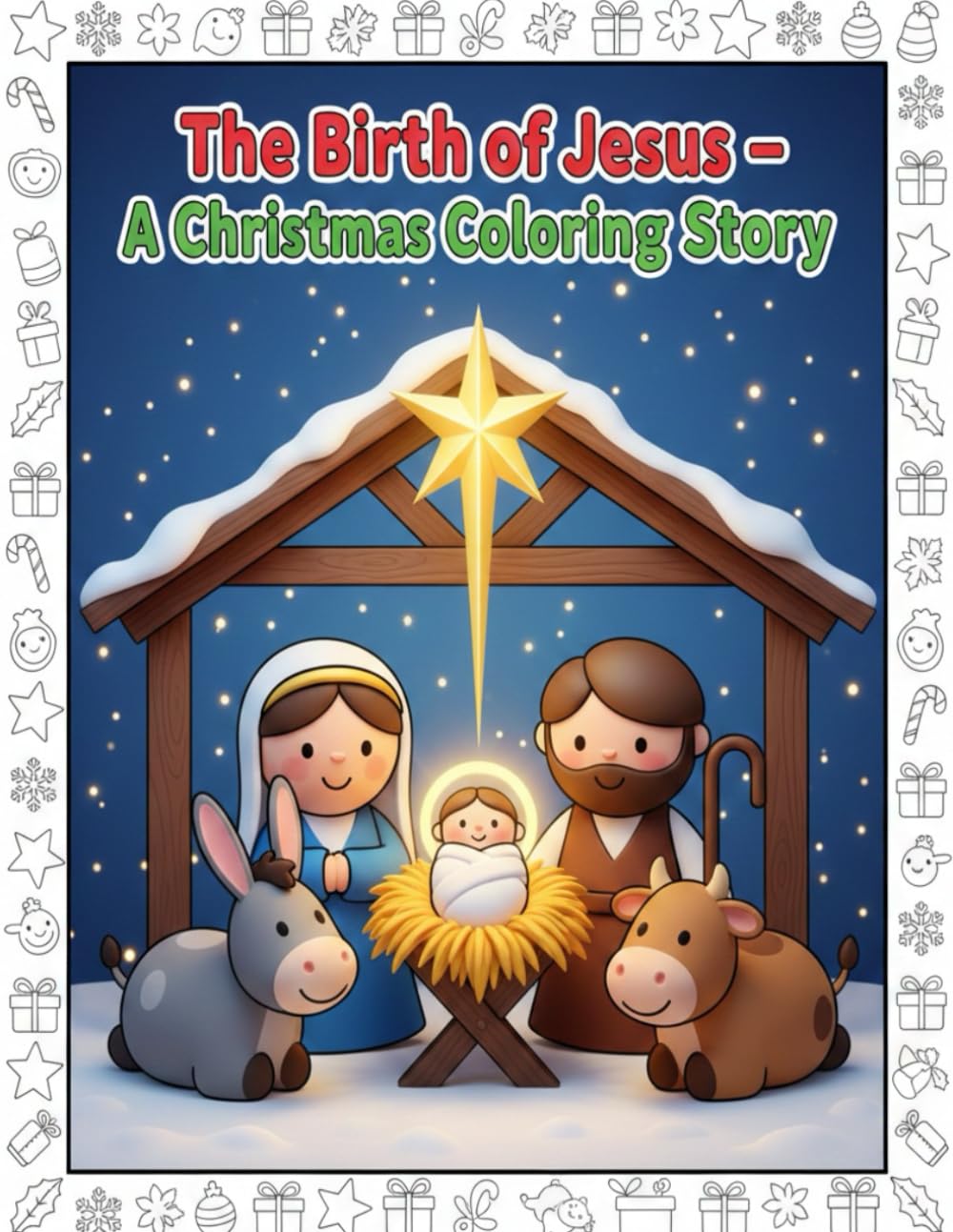 The Birth of Jesus: A Christmas Coloring Story