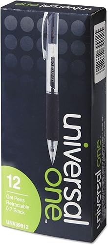 Miniatura 3 de UNV39912 - Bolígrafo de gel retráctil universal transparente (agarre puede variar)