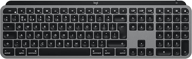 Logitech MX Keys Advanced Wireless Illuminated Keyboard for Mac, Backlit LED Keys, Bluetooth,USB-C, MacBook Pro,Macbook Air,iMac, iPad Compatible, Metal Build