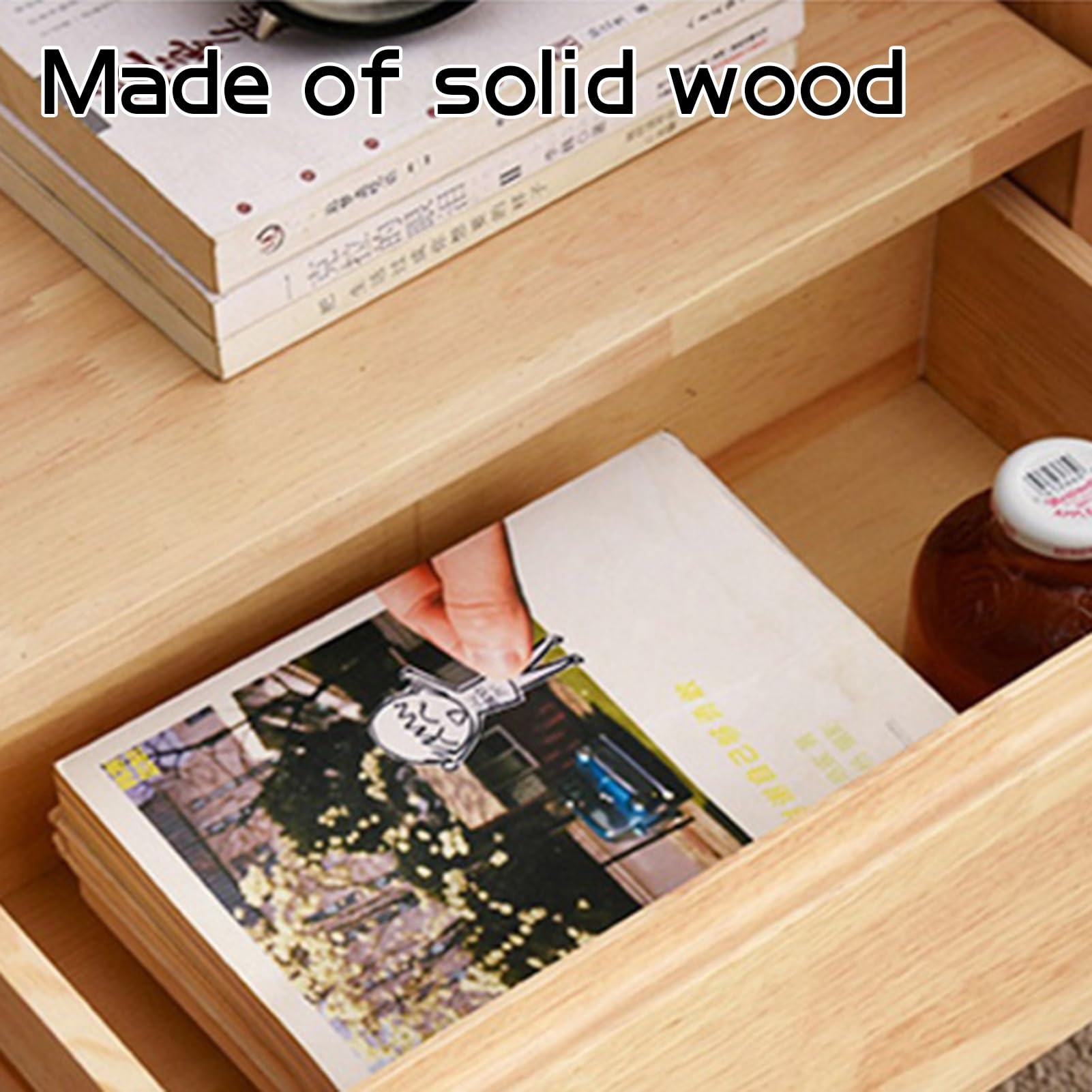 Schwebender TV-Ständer aus Massivholz mit großen Türen, moderner Wandmontage, TV-Schrank, Regale für Unterhaltung, Media-Center, großer Stauraum, TV-Bank (120 cm)