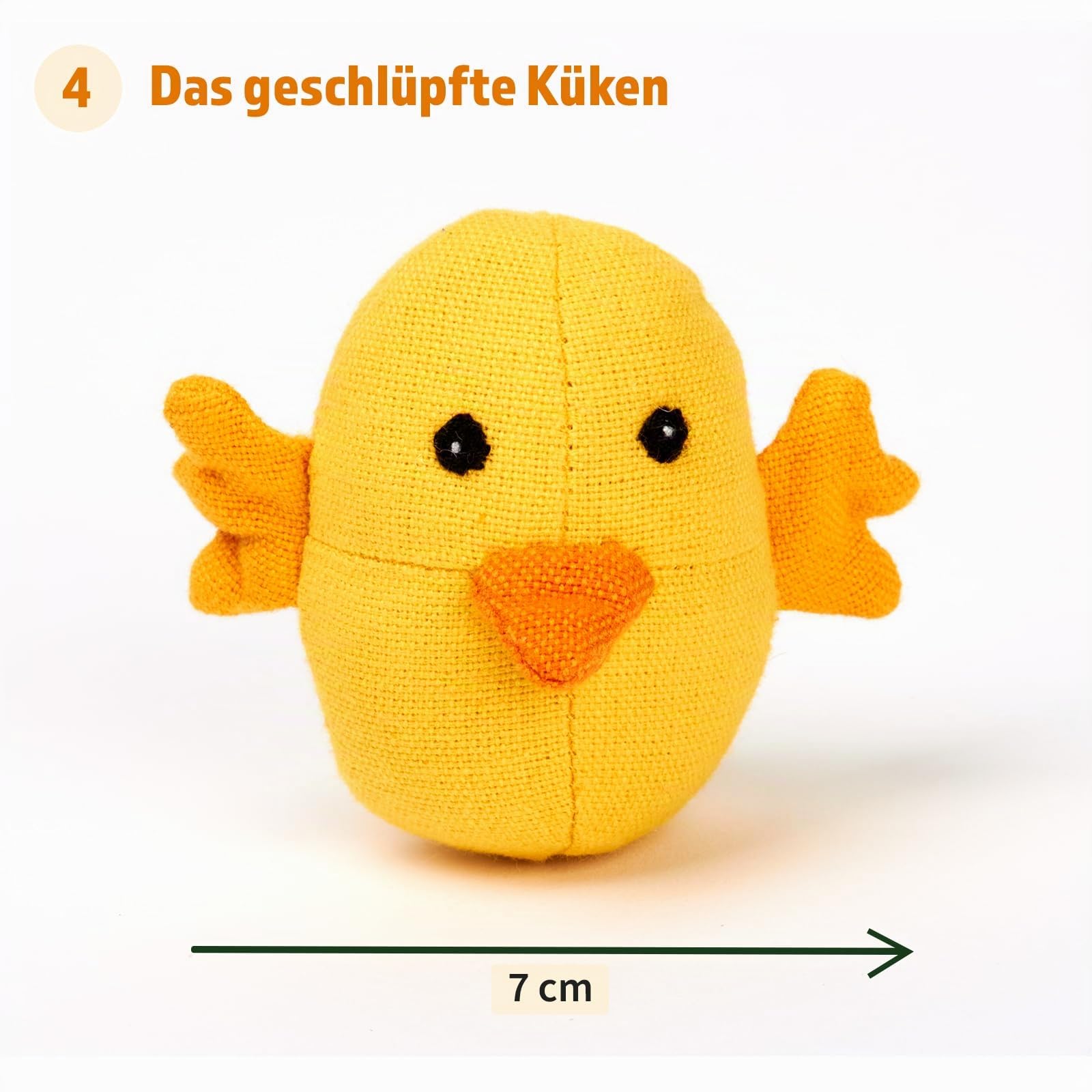 Hagemann Stoffmodell Lebenszyklus Huhn mit Küken – Set, 8-teilig, Außenstoff Fairtrade Bio-Baumwolle | 3 Eier zum Öffnen und Herausnehmen der Küken, Küken & Huhn steckbar | Pädagogisches Lernspielzeug