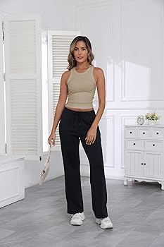 GEMBERA Womens Sleeveless High Neck Racerback Ribbed Knit