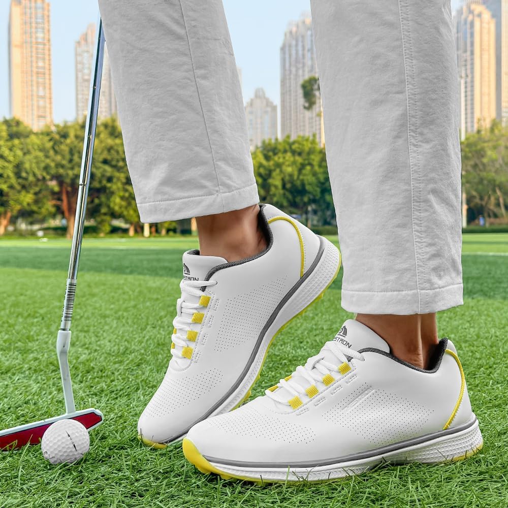 THESTRON Professional Men's Golf Shoes Lighweight Comfortable Spikeless Golf Sport Training Sneakers for Men