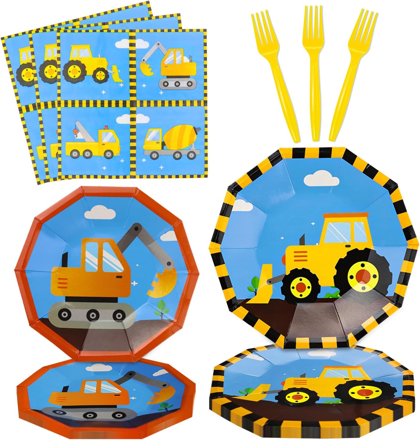 160 Pack Construction Birthday Party Supplies Dump Truck