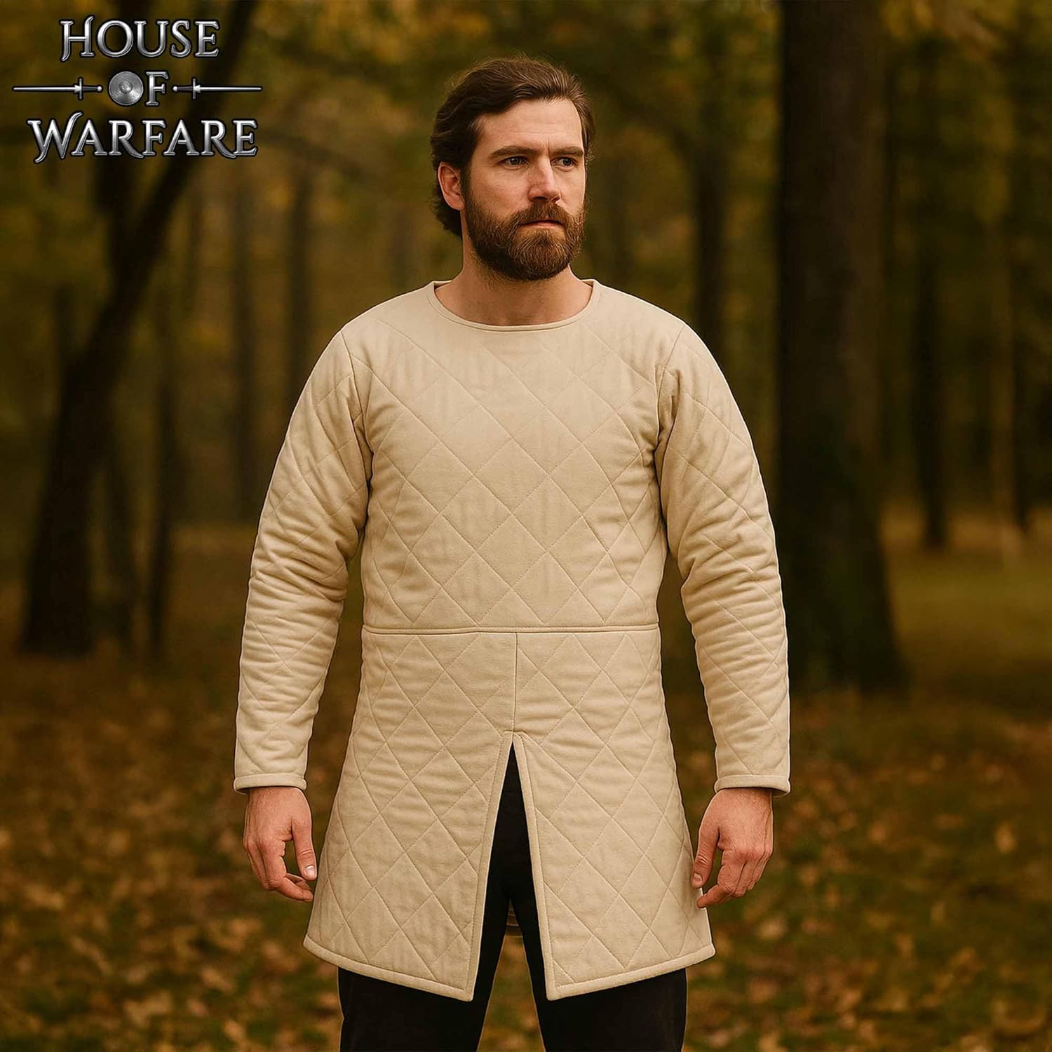 Medieval Gambeson Men Jacket | Padded Gambeson Coat 13th Century 2-Layer – Quilted Cotton Arming Wear