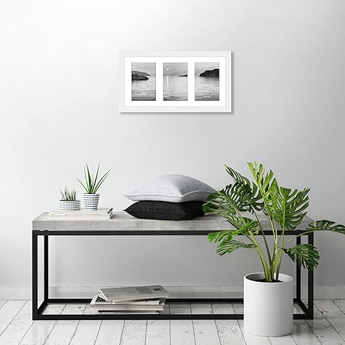 Miniatura 4 de Americanflat Marco de fotos de collage de 4 x 6 pulgadas con vidrio inastillable, se adapta a tres fotos de 4 x 6 pulgadas o úsalo como un marco de