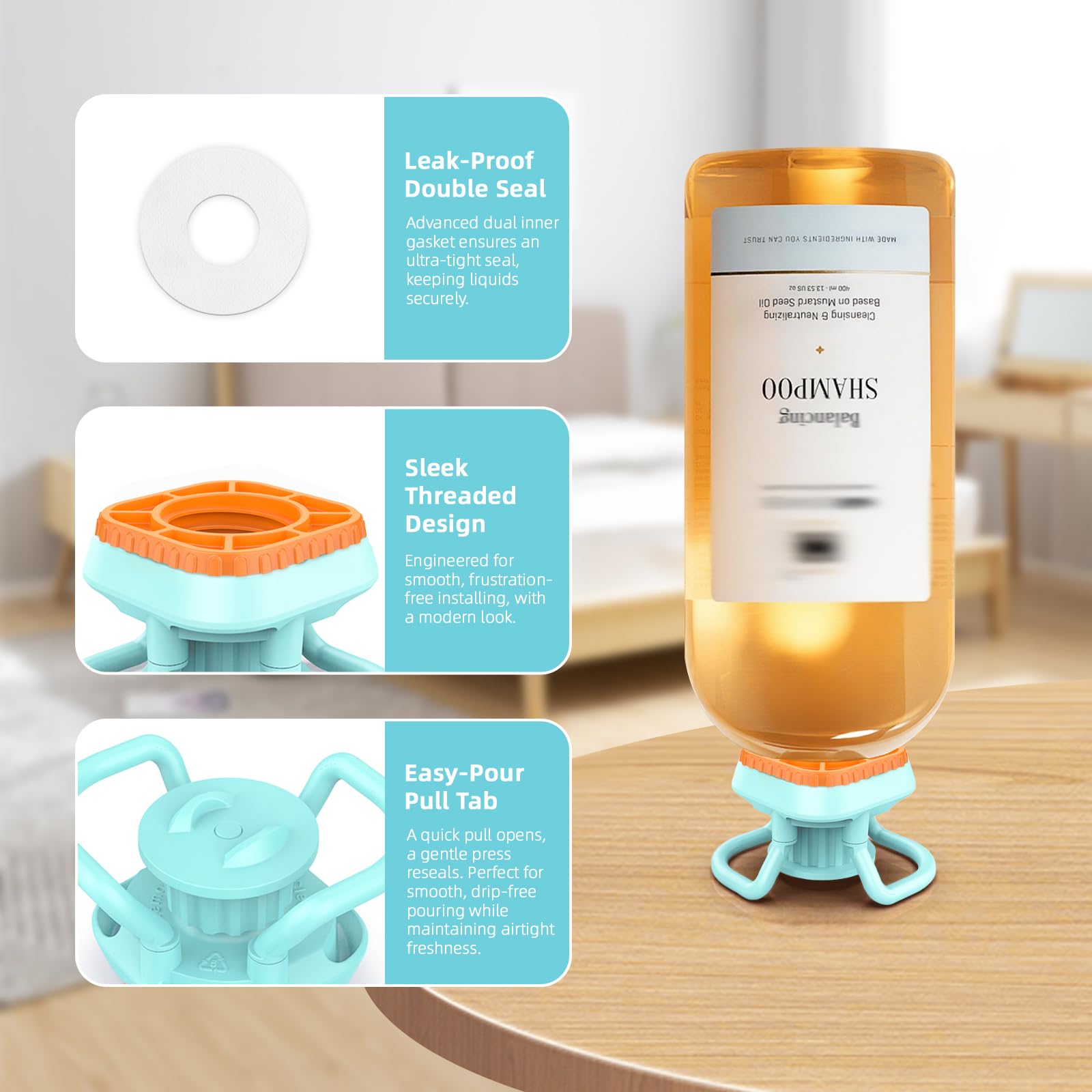 Amazon.co.jp: ボトル空のキャップキット、4パックのローションボトル