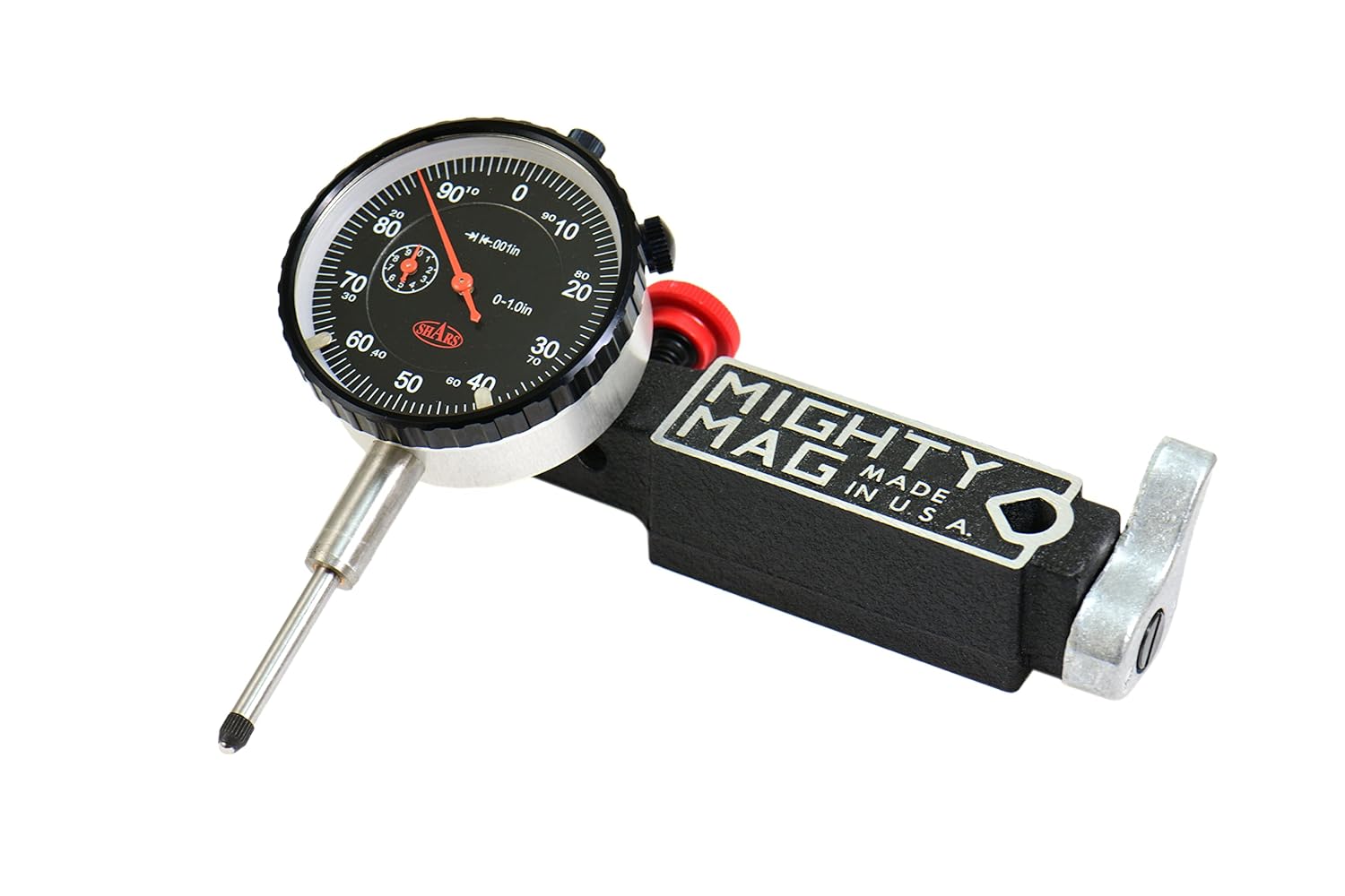 Mighty Mag 400-3 Magnetic Base Quick Release with 1" Dial Indicator Black Face 212-0151+303-3111B P]