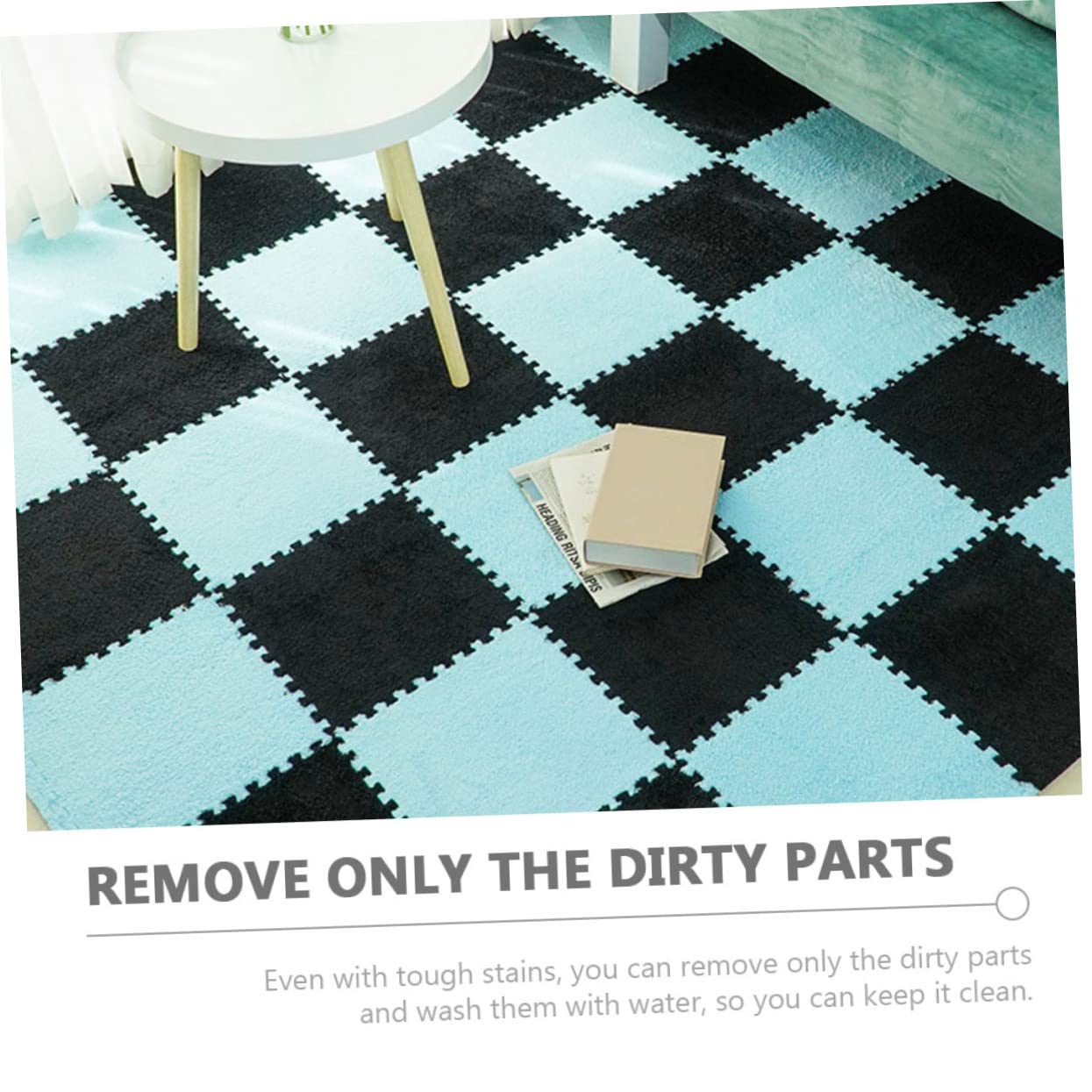 ERINGOGO Thick Foam Splice Rugs 6pcs Living Room Floor Mats Yoga Mats Home Padding Safe for Toddlers