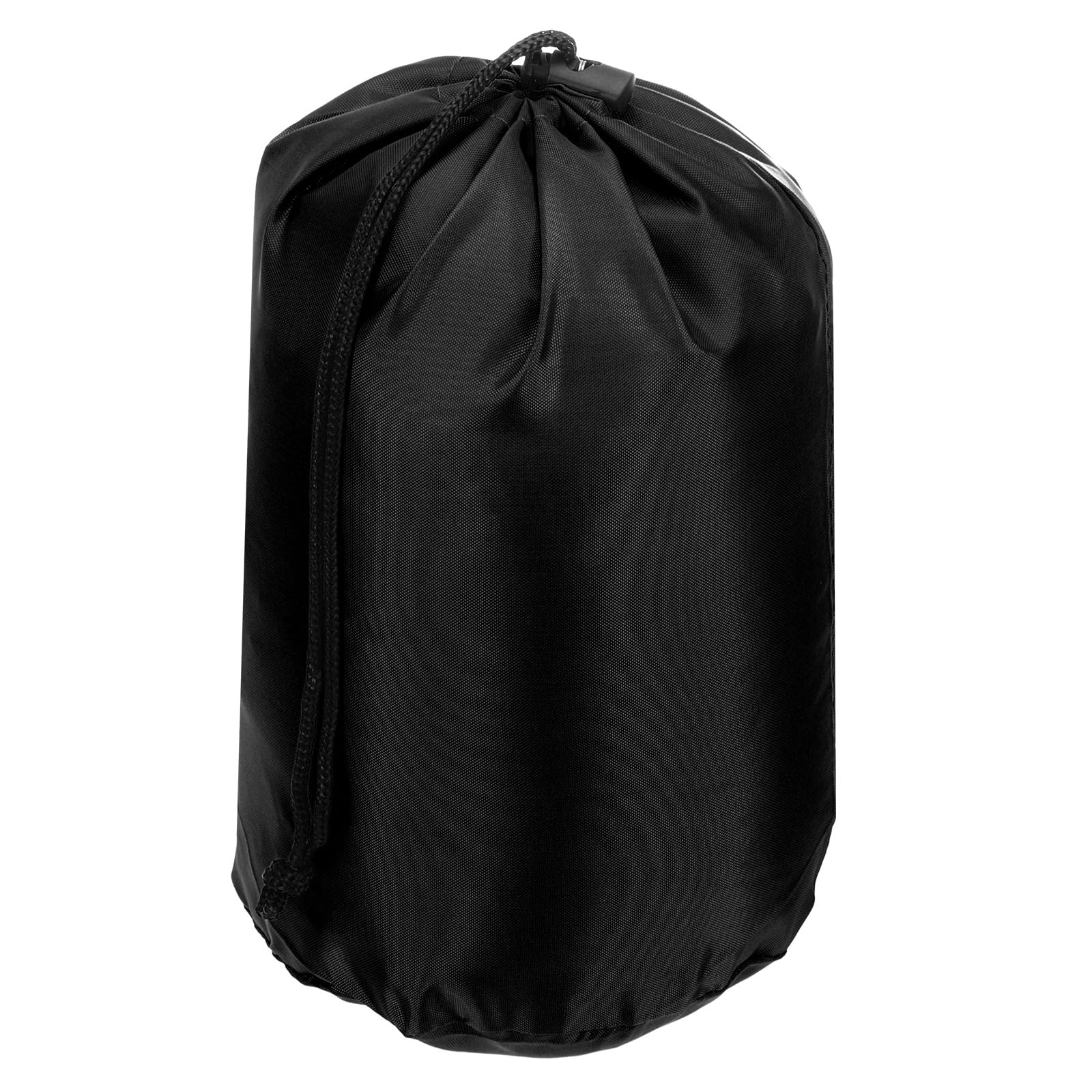 PATIKIL Stuff Sack, 9 x 16 Inch Waterproof Outdoor Storage Sack Portable Drawstring Dust Flap Bag Lightweight Sleeping Bag for Camping Hiking Travel, Black