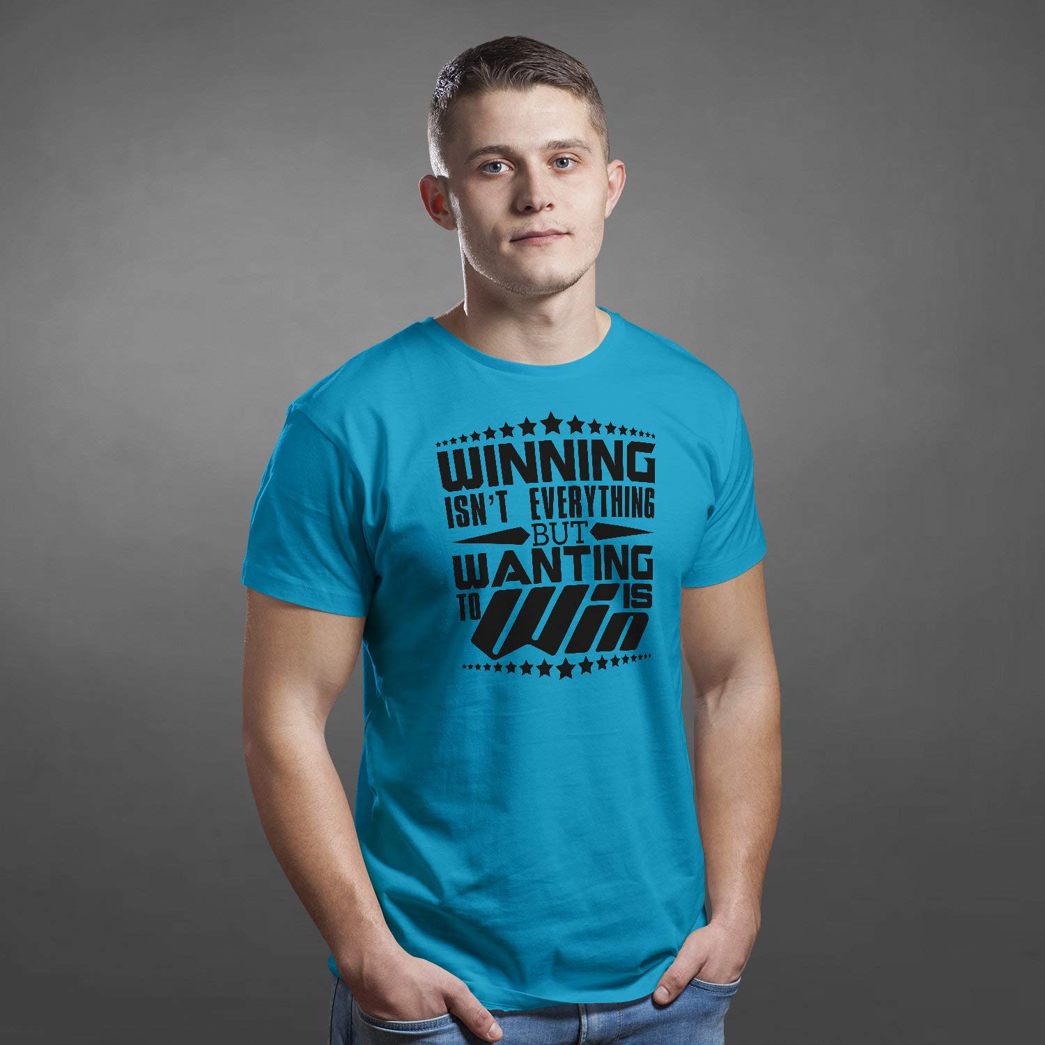 Winning Camiseta Unisex con Frase Personalizada, inspiradora para Hombres, Camiseta motivadora Positiva con Lema de motivación Verde Verde XXL