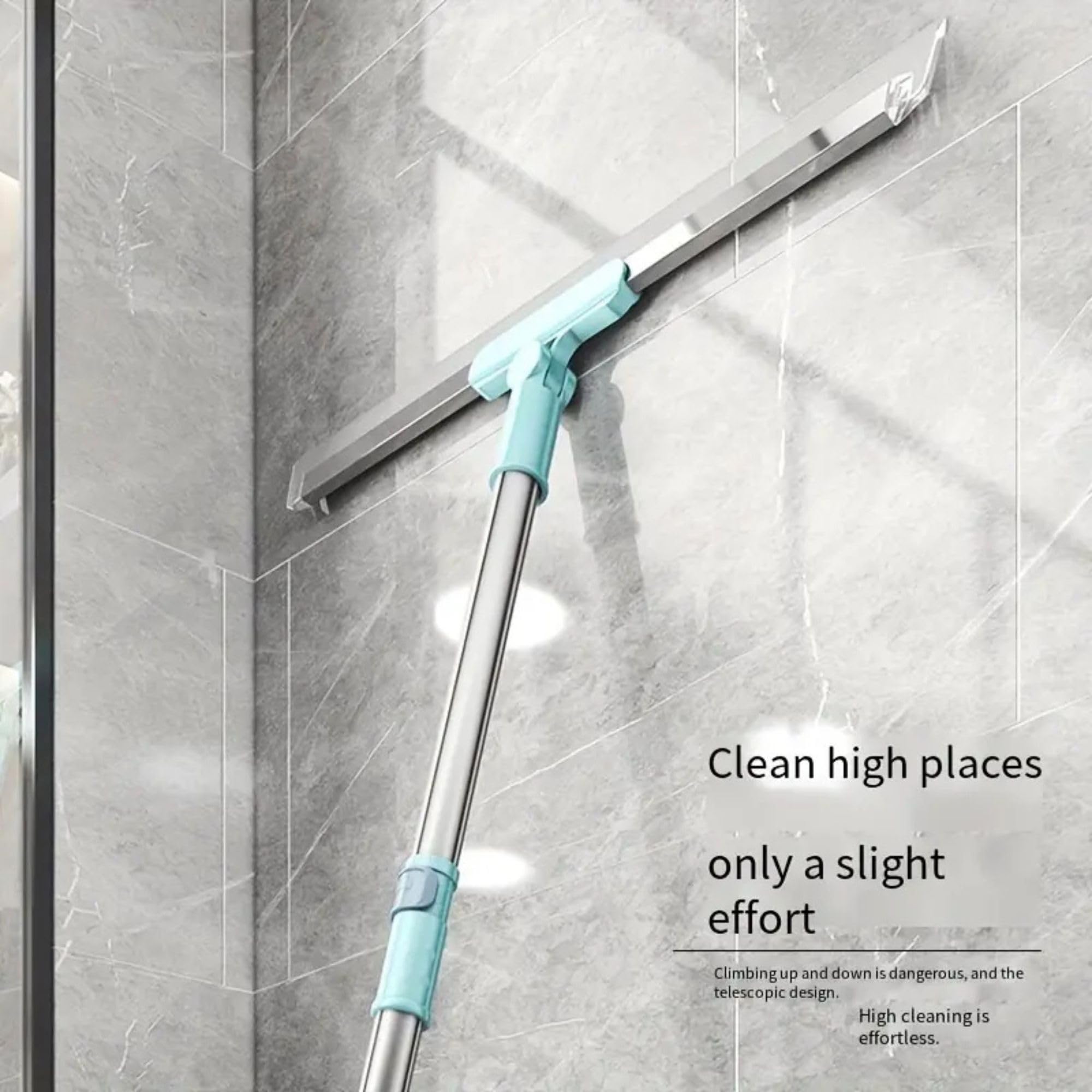 Magic Broom Sweeper for Floor Cleaning – Multifunctional Silicone Wiper Mop with Stainless Steel Extendable Handle – Wet & Dry Use – Bathroom Floor Wiper & Window Squeegee Viper for Home(Multicolor) - Image 7 thumbnail