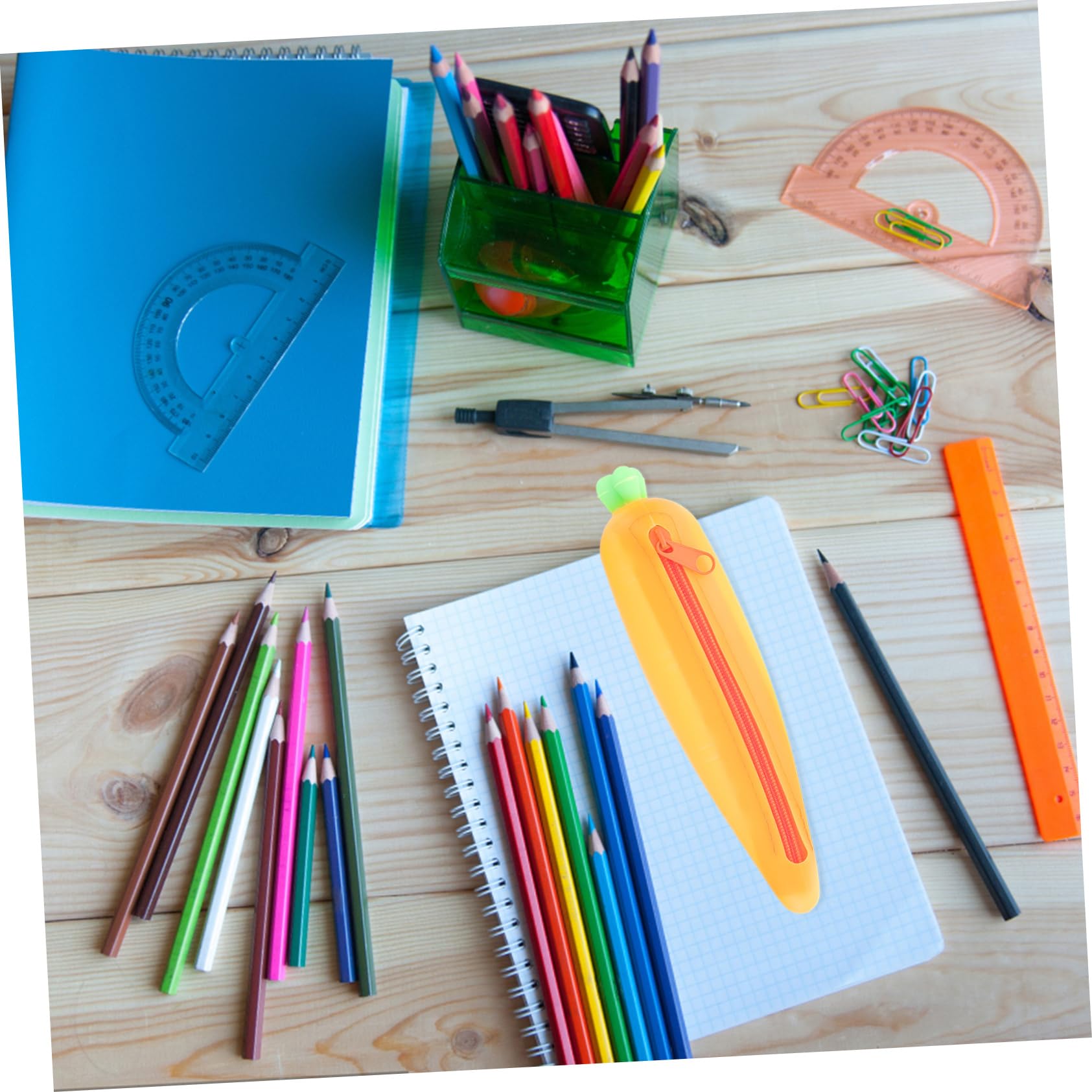LALAFINA 6pezzi Astuccio Silicone Portapenne Per Organizer Per Cancelleria Scuola e
