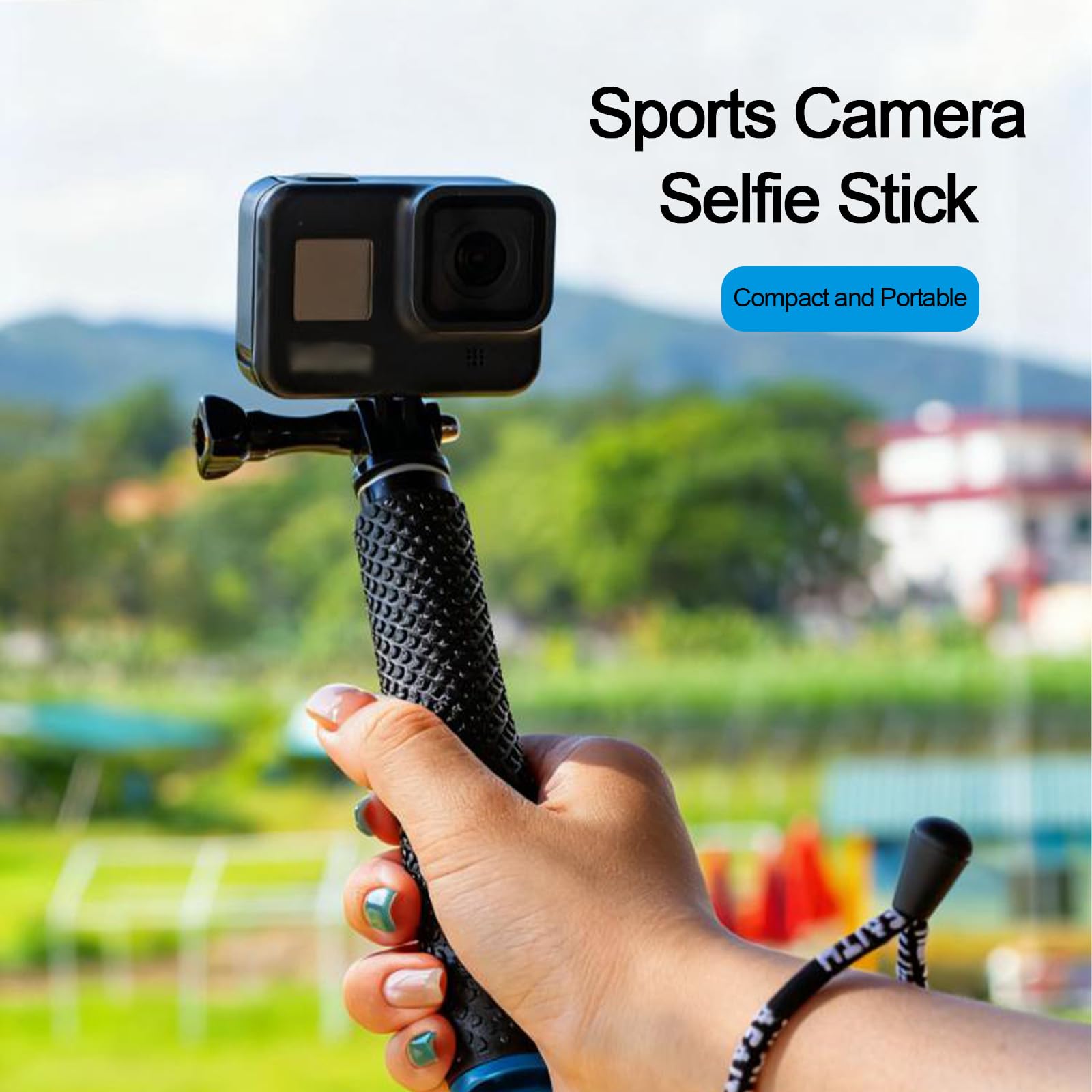 49 CM Perche Telescopique Caméra Sport, Perche Étanche Télescopique de 19 Pouces, Selfie Stick Compatible avec Hero 12/1110/9/8/7 Caméras d'action