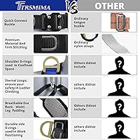 Vista 4 de Safety Harness Fall Protection Upgrade 4 Quick Buckles Construction Full Body Harness 6 Adjustment D-ring