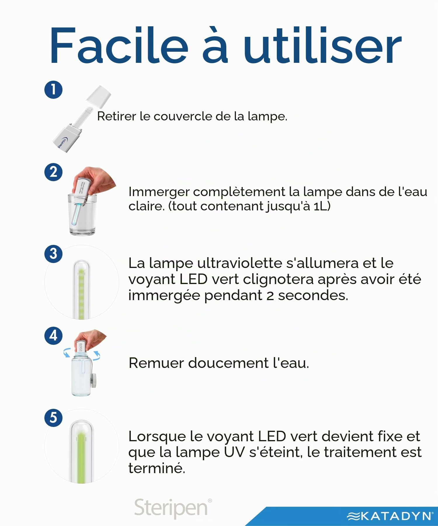 SteriPen UltraLight traveler UV purificateur d'eau, taille unique, Blanc