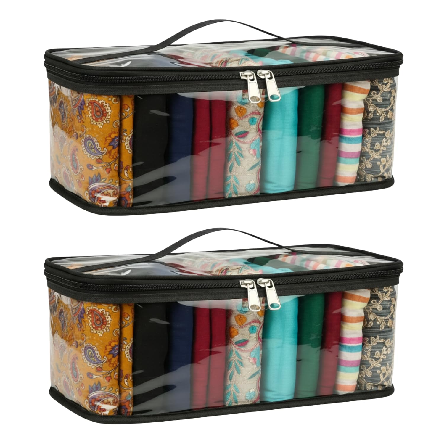 NOFY Legging & Dupatta Organiser for Wardrobe | Innerwear Organizer | Undergarments Organizer for Women | Wardrobe Organiser | Drawer & Travel Storage Pouch (Pack of 2)-image-35